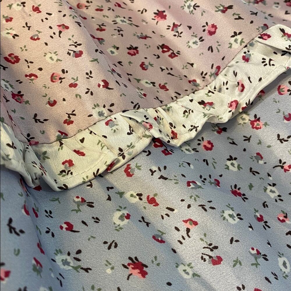NWT Storia Tiered Mini Dress Ditsy Floral Tie Straps Cottagecore Size Medium - Picture 9 of 9